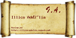 Illics Adélia névjegykártya